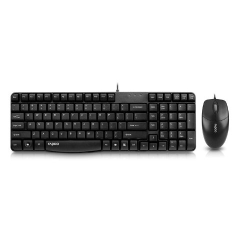 RAPOO N1820 Wired Optical Mouse & Keyboard Combo